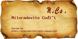 Miloradovits Csát névjegykártya